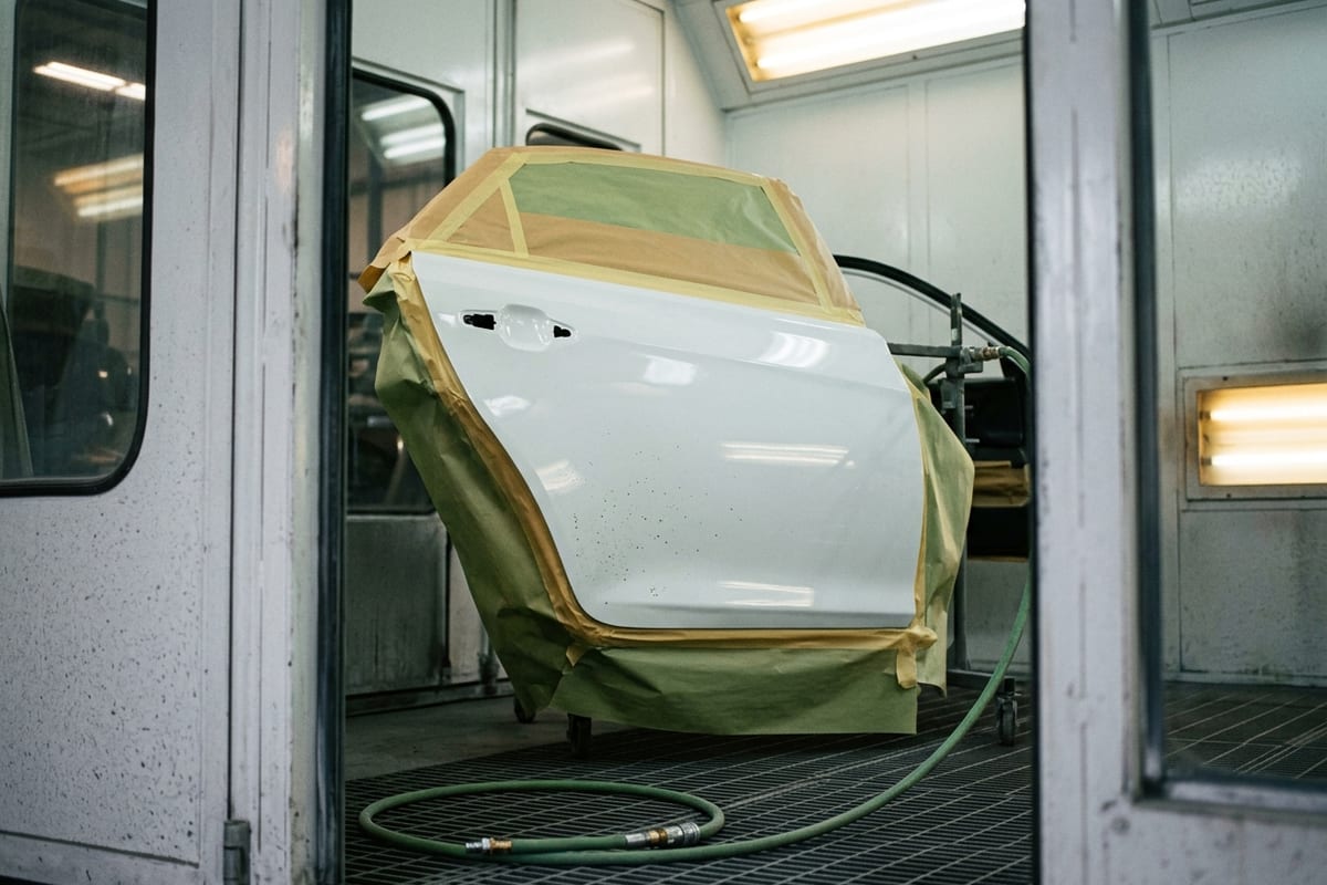 Poste de travail carrosserie dans l'atelier